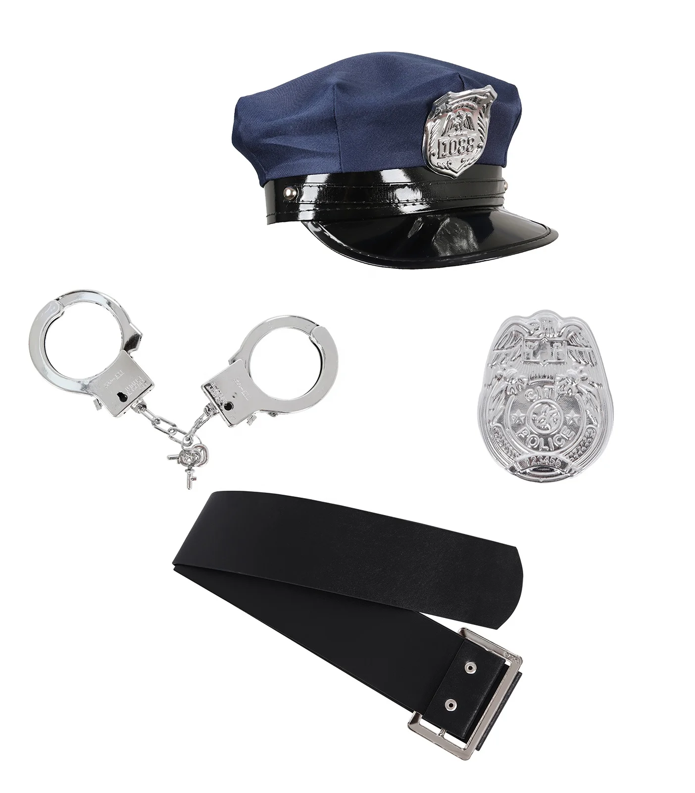 Kids Police Officer Costume Kids Cop Outfit for Halloween Role Play Dress Up