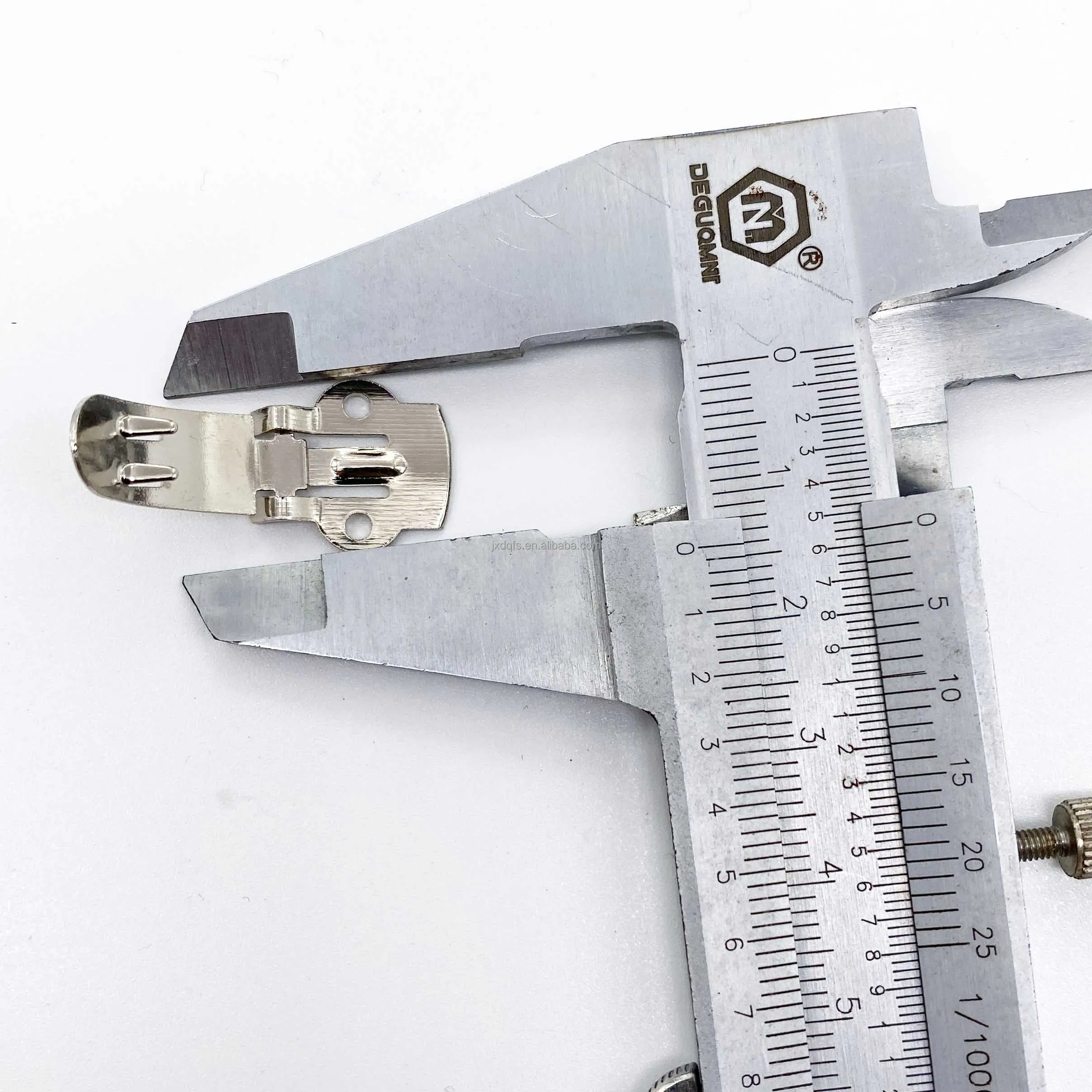 square shape flexible Spring steel manually detachable shoe flower clip, bow tie clip shoe clip buckle with fixing strip