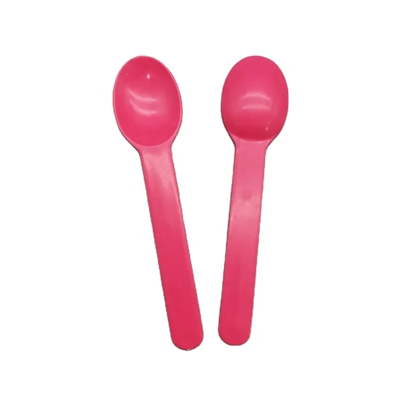 6 inch 15 cm reusable thicker plastic customized color dessert smoothie yogurt spoon