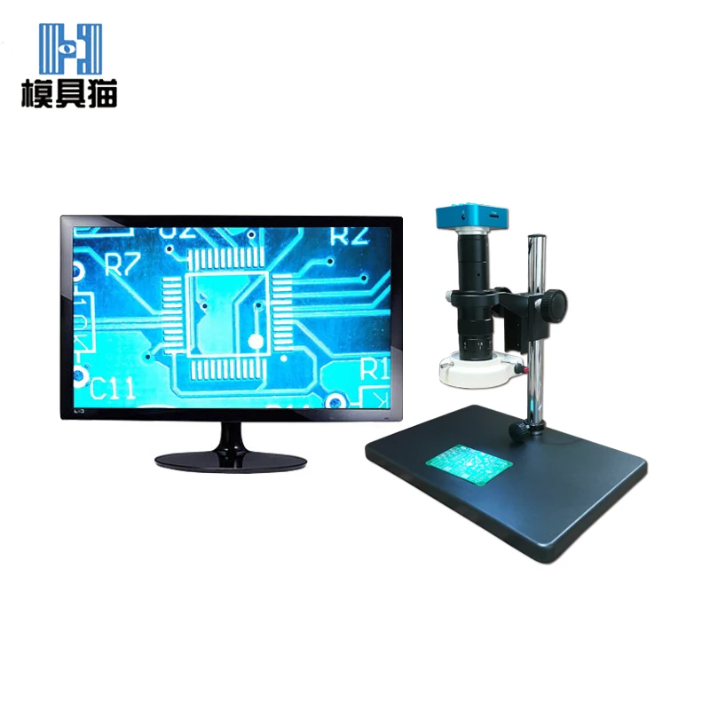Zoom Video Microscope HD Precision Industrial Microscope Digital Inspection