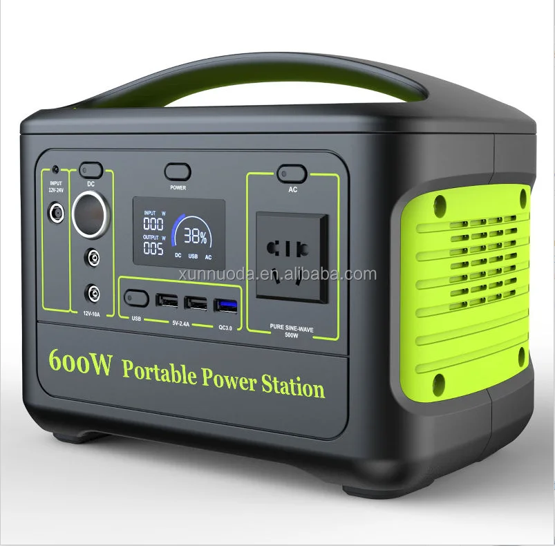 Outdoor portable fast charging power station,500W, travel camping power bank supply