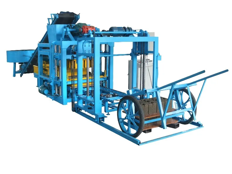 Precast Frogged Brick Blocks Concrete Stretcher Blocks Maker Forming Machines In Jamaica Peru Dominica Model QTJ4-25D