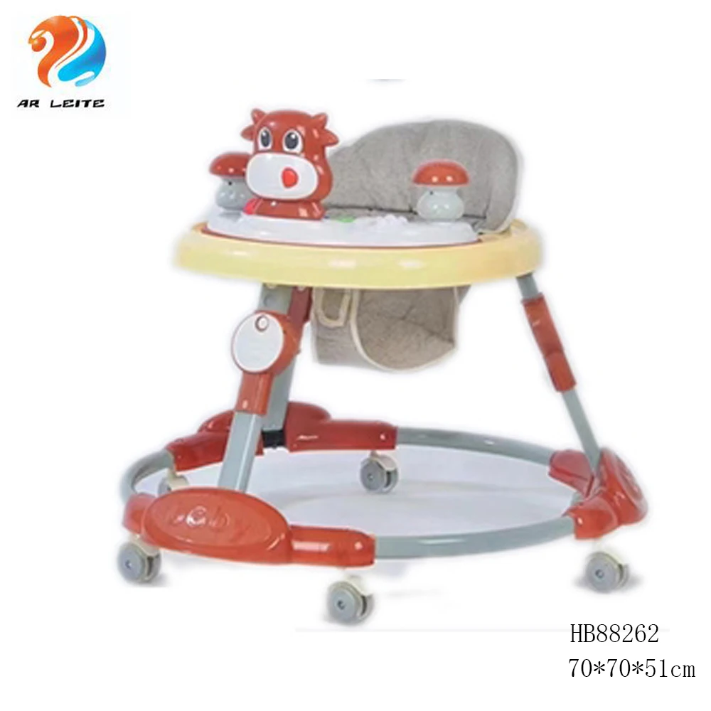 Multi Functional Wholesale Plastic Early Educational Toy Baby Walker With Musical Piano Keyboard And Bricks Game Push Walker