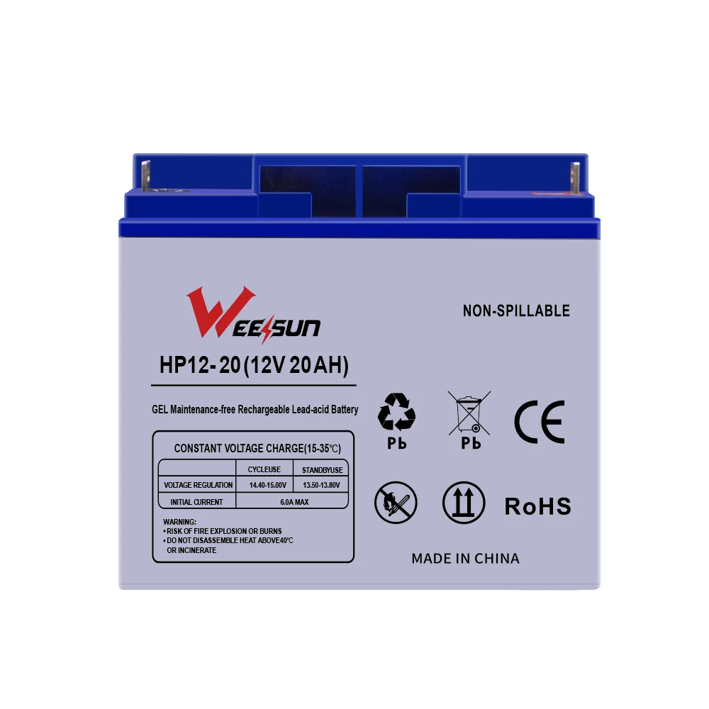 Best price vrla agm deep cycle  gel  ups solar gel battery 12v 20ah for medical equipment Security system Electric Wheelchairs
