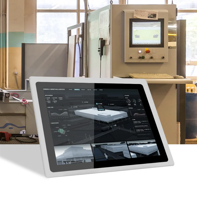 OEM PTC15W wifi 4g 15 inch Keyboard 2.4GHz capacitive screens usb 12 Months software Management All In One Panel Pc Industrial T