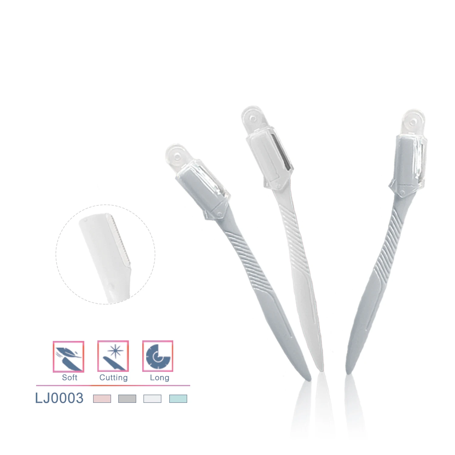 Eyebrow trimmer non-slip handle Beauty makeup tools Eyebrow knife 2 pieces