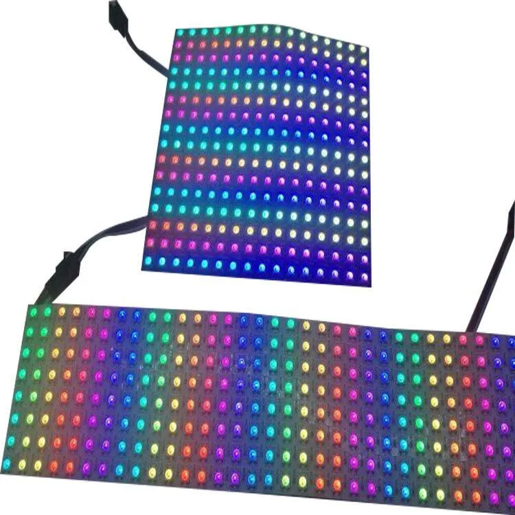 flexible 8x32 addressable p10 rgb panel WS2811 ws2812 ws2812b pixel led matrix