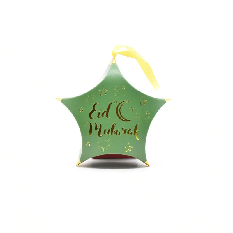 12 дюймов Лазерная резка призыва деревянный мусульман подарок 3D Pop Up украшение картон ИД Мубарак торт прозрачный висячий Дата коробка