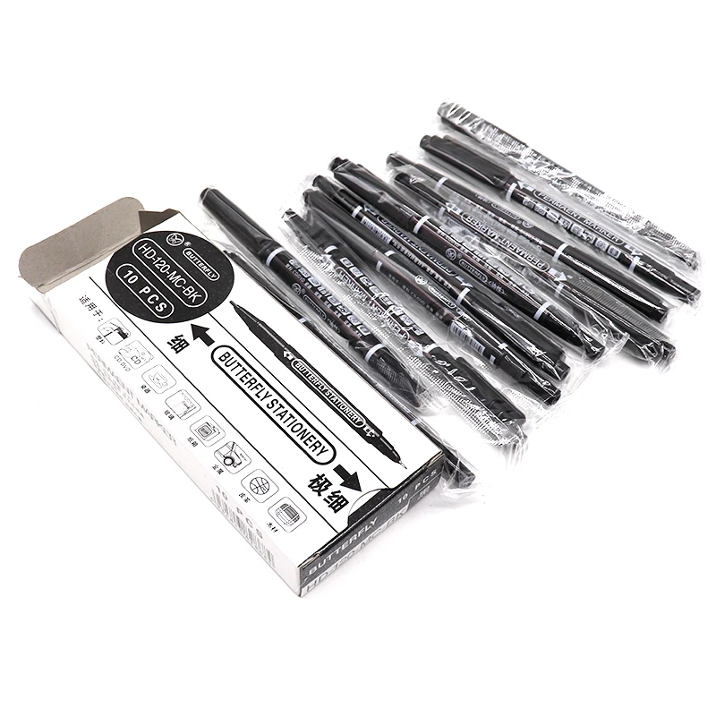 
Wholesale custom marker permanent black ink marker office stationery 