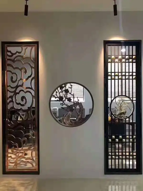 Custom stainless steel commercial room dividers partitions candle screen portable garden screens room dividers