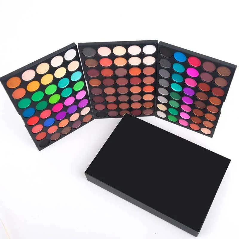 Veronni 120-Color Matte Pearlescent Eye Shadow Palette Three-Layer Makeup Board with Wet & Dry Eye Shadow for Students