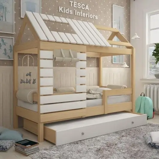 colorful bunk bed for kids solid wood kids bedding set cute kids sofa bed for children bedroom