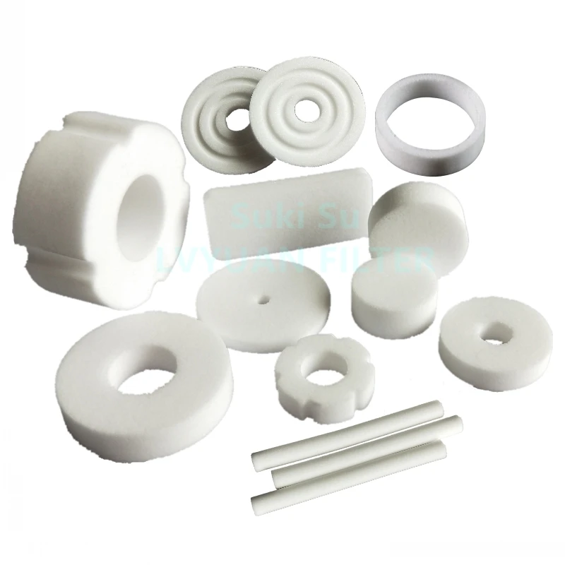0.2 0.5 1 3 5 10 20 35 40 50 75 100 micron HDPE PVDF PTFE Sinter Powder Micro Porous Plastic Filter Plate disk pipe filters