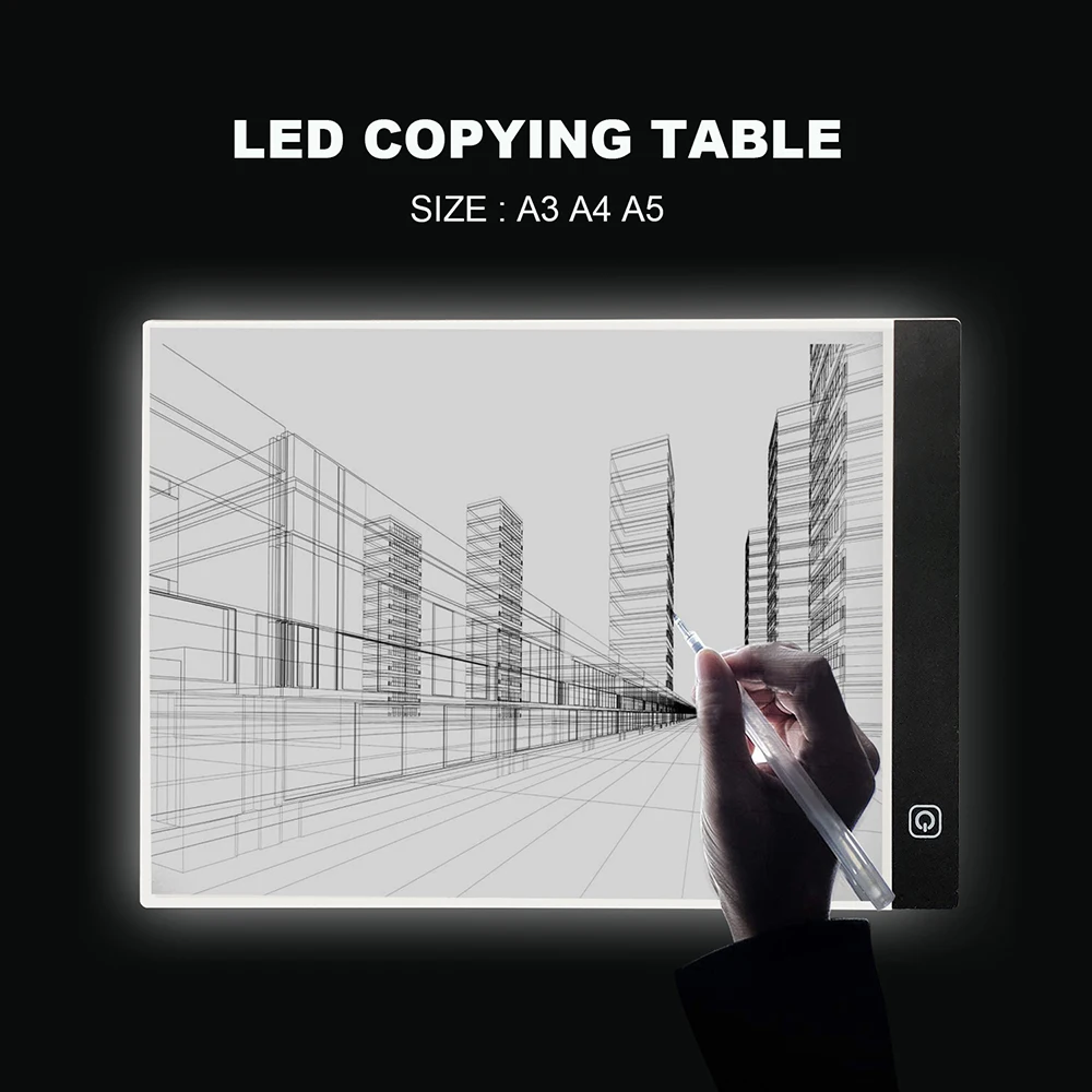 High Brightness Ultra-thin A3 A4 A5 Size Drawing Board Box Light Pad 3 Level Dimming LED Tracing Drawing Table LED Copy Board