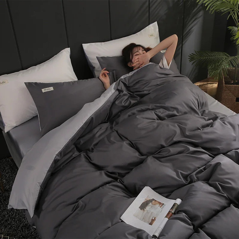 Ready To Ship Nordic Luxury Washed 100% Silk Seamless Four-piece Bedding Sets