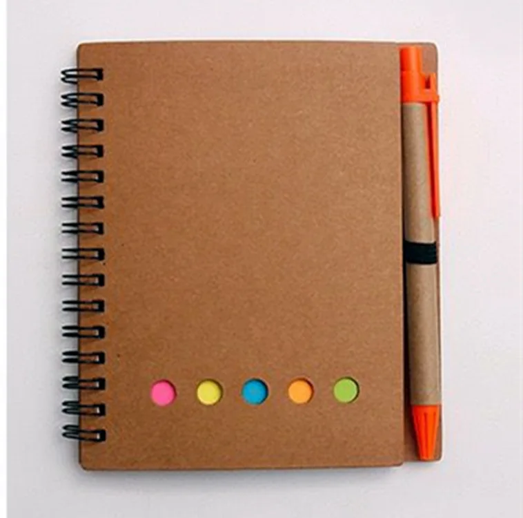 Kraft paper coil  Note combination set notebook Creative stationery office notebook gift set