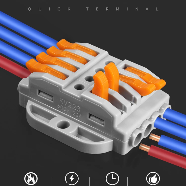 LED Strip Light Quick Wire Connecting Spring Wire Connectors Electrical Cable Clamp Terminal Block Connector