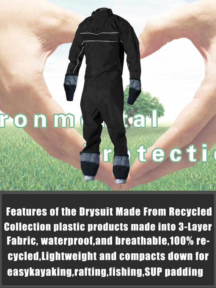 Drysuit Waterproof Breathable Pants Dry Top Kayak Canoe Jacket Cag Clothing for Whitewater Trouser,Sailing Club Padding Fishing