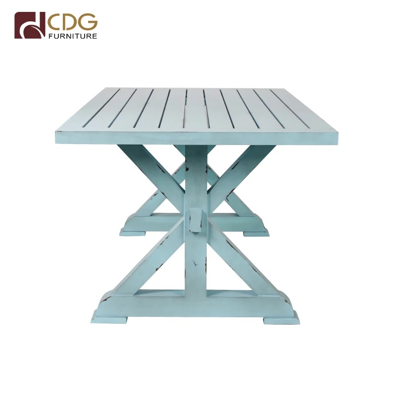 Outdoor Restaurant Modern Retro Design Metal Alu Countertop Vintage Dining Tables
