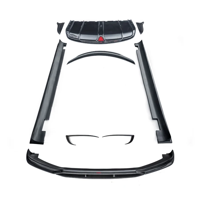 Carbon fiber body kit for Tesla model s front spoiler rear diffuser side skirts and trunk spoiler for Tesla model s facelift