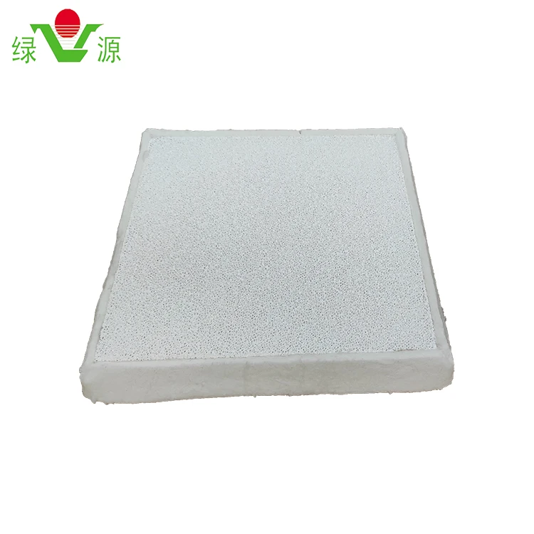 Foam ceramic fiber filter plate / alumina ceramic fiber filter plate for filtering impurities