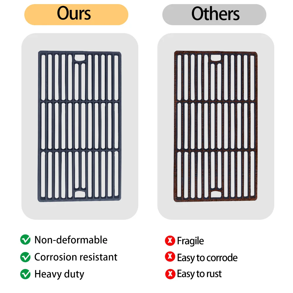 Rust-Proof Cast Iron Barbecue Grid Grill Durable Griddles & Grill Pans