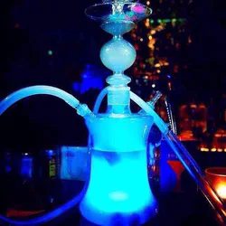 All glass material 57CM Shisha Glass Hookah Classic Russian Style With Led Light