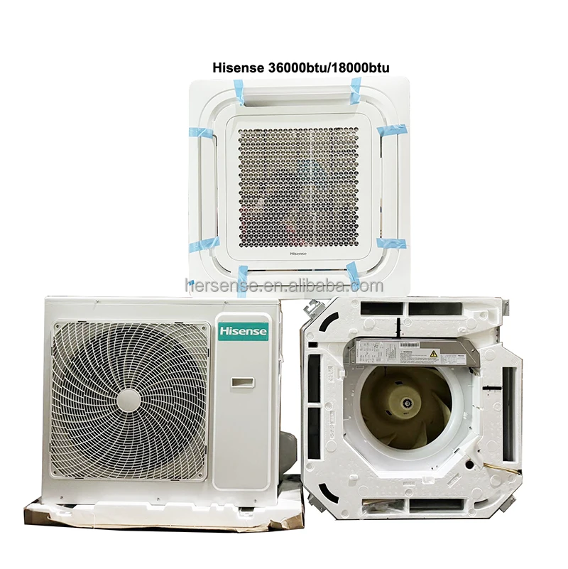 Оригинальный Hisense ac 2hp/4hp 380 В Кассетный потолочный кондиционер R410a белый 36000BTU/18000BTU полный комплект