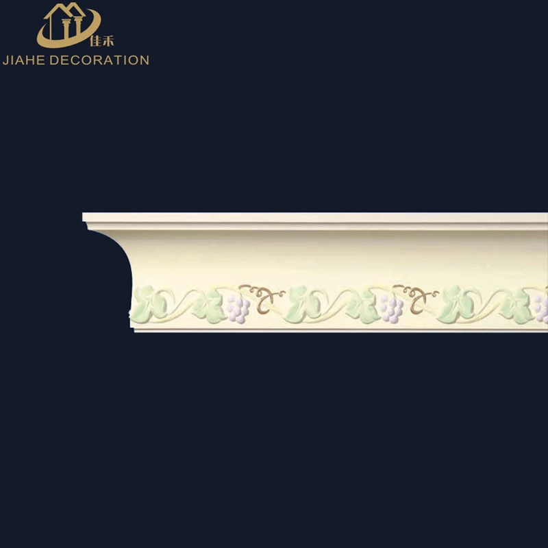 
artistic moulding polyurethane carved crown molding for art gallery museum and salon 