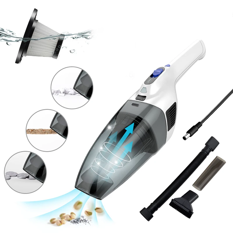 Новый портативный супер циклонный ручной автомобильный пылесос для влажной и сухой уборки 12 в 80 Вт