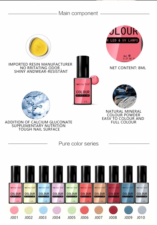 wholesale private label nails art semi permanent manicure vegan gel polish oem 7ml fall winter colors uv gel varnish