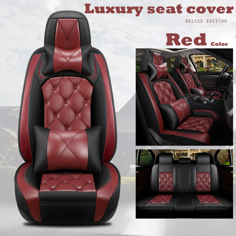 2020 New Design Luxury Seat Cover 7D Pu Leather Auto Car Seat Cushion Well Fit All 5 Seater Car Models
