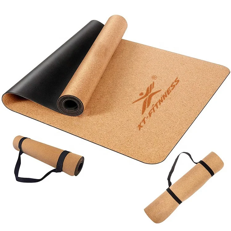 Get $1000 coupons organic joga cork rubber mat custom thick yoga-matte eco friendly yoga mat custom cork yoga mat set