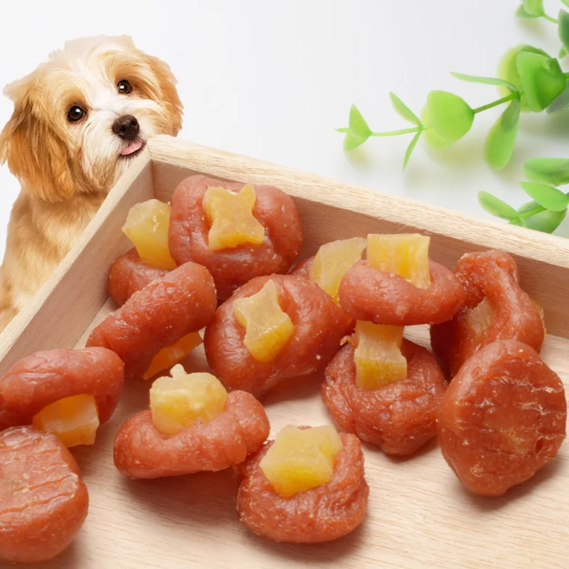 Cheap duck pet snacks oem organic snacks sweet potato dog natural treats for dog feed scrumptious duck with sweet potato filled