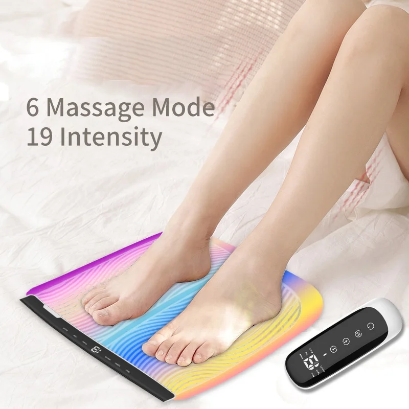 3 Modes 19 Intensity EMS Foot Massager Mat Vibration Foot Massage Blood Circulation Legs Machine