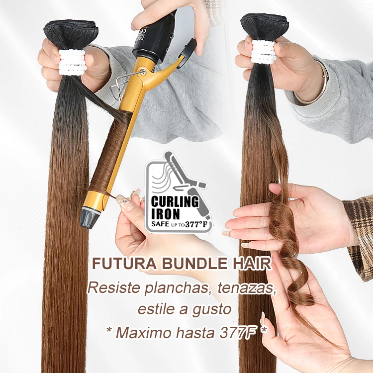 Julianna Kanekalon Wholesale Futura Fiber Synthetic Bundle Pack Straight Heat Resistant Fiber Synthetic Weave Bundle Extension