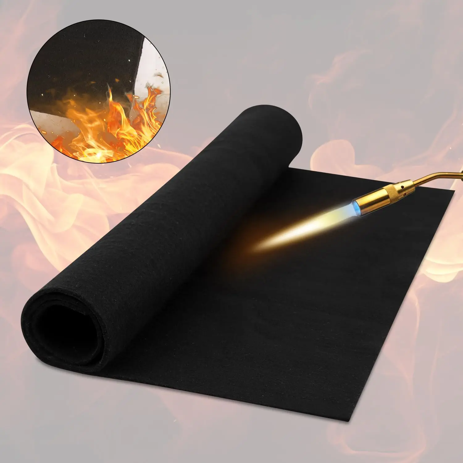 Heat-Resistant Flame Retardant Carbon Felt Welding Blanket Fireproof High Temp Insulation Pad Protective Mat for Welding