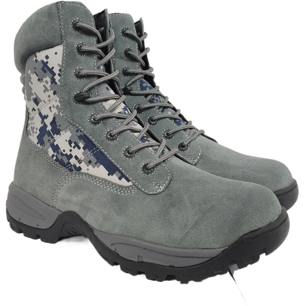 Summer Breathable Jungle Camouflage High Top Zipper Work Boots Training Tactical Desert Boots Mountaineering Training Boots