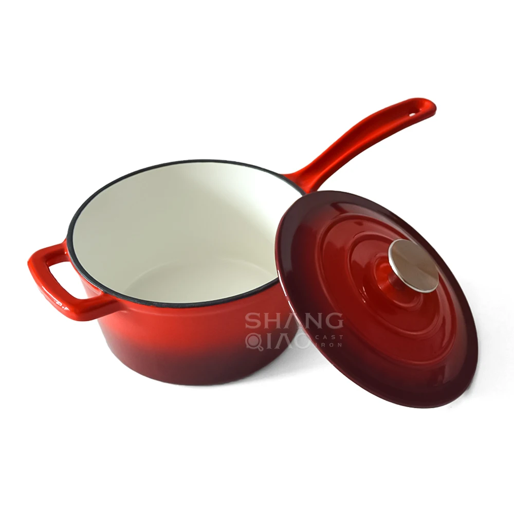 6/4 pcs  Hot Sale Custom Color Enameled Casserole Cast Iron Enameled Dutch Ovens Cast Iron Cookware Set