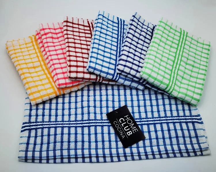 
100% cotton yarn- dyed jacquard terry kitchen towel 