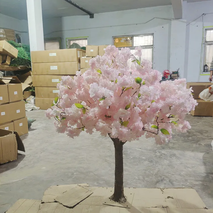 Wedding Decor Table Centerpiece Hanging Faux Silk Flower Tree Artificial Weeping Cherry Blossom Trees with Fake Sakura Flowers