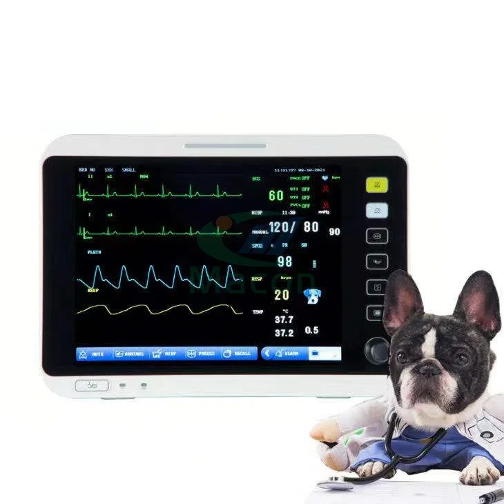 MC12v very useful Veterinary monitor multi-parameter monitoring device for large and small animals in pet clinic