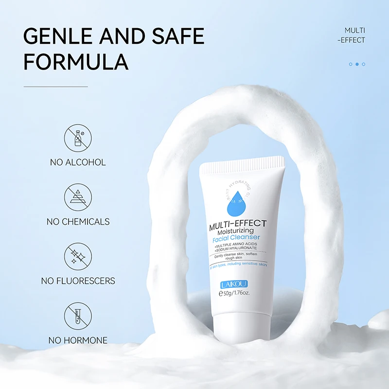 Portable Nourishing Glow And Clean Whitening Tumeric Face Wash OEM Facial Cleanser