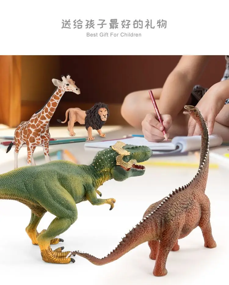 Customized PVC Simulation Realistic Detailed Solid Plastic Elephant Animal Figures World Forest Model Wild Animal Toy For Kids