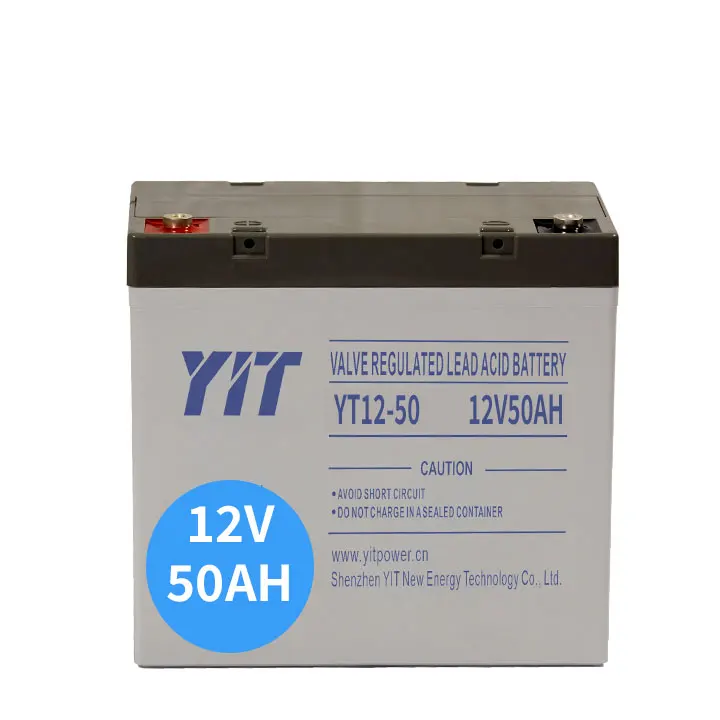 YIT Lead acid 12 v 50 ah 55 ah AGM manufacture OEM 2 years warranty solar deep cycle solar battery