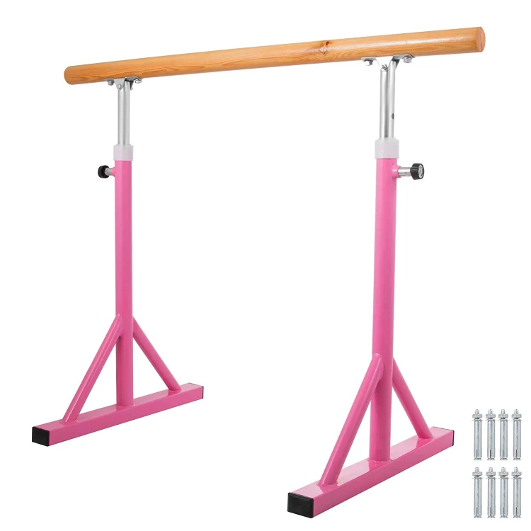 Adjustable Movable Floor Mounted Exercise Ballet Barre Pole dancing pole