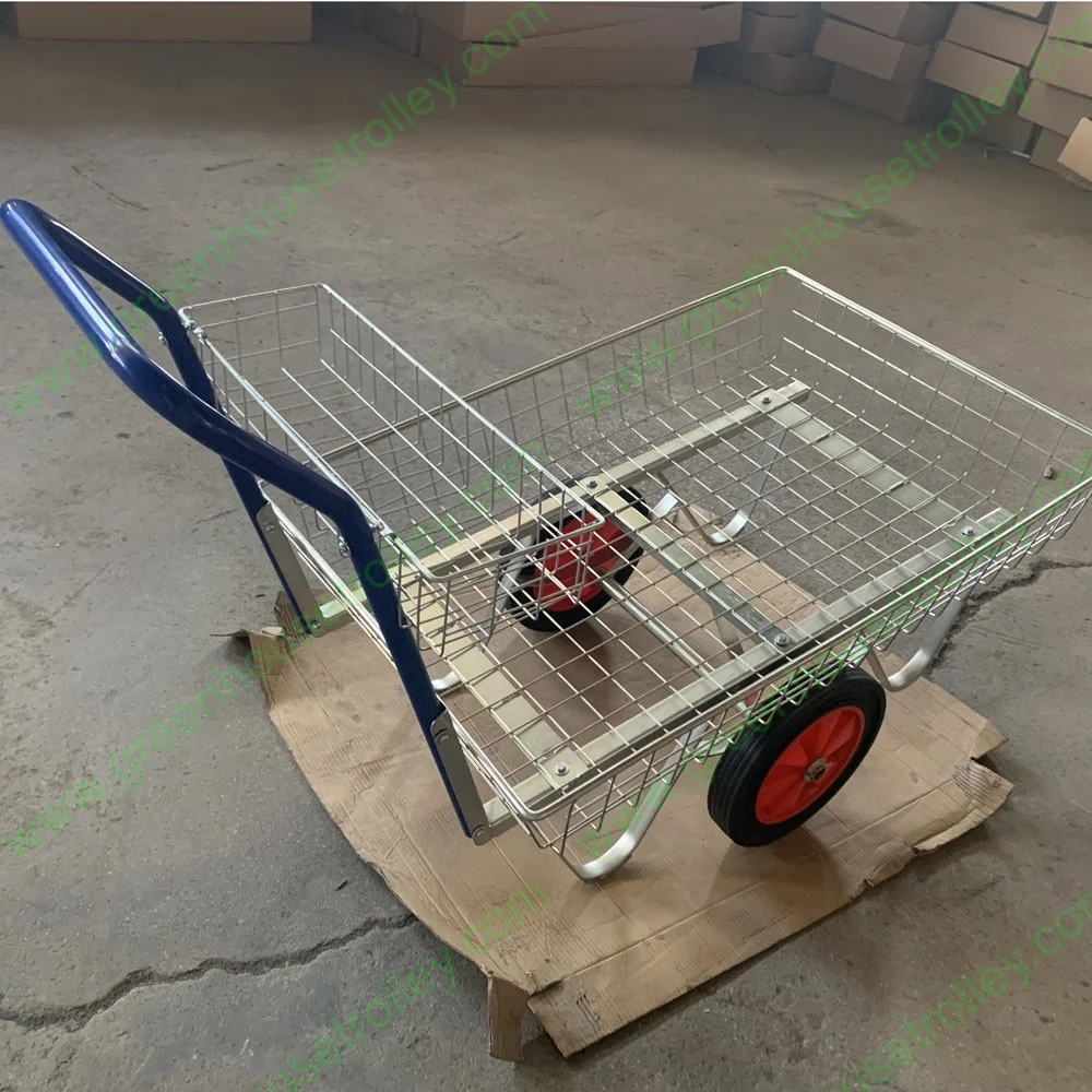 garden center flower plant transport horticultural trolleys with wheels Nursery cart Greenhouse trolley