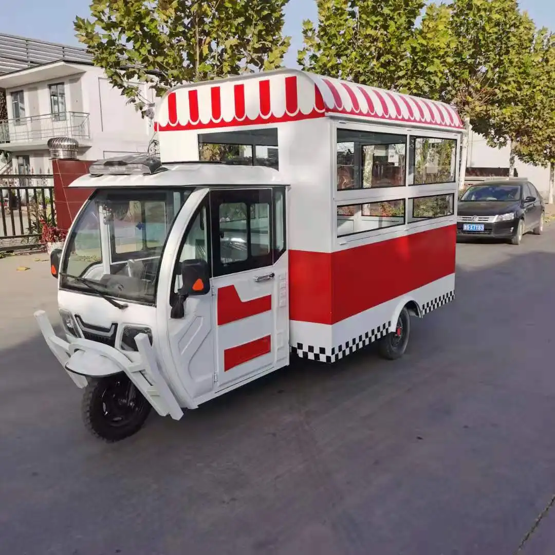 A Mobile Snack Cart For Making BBQ, Burgers, Hot Dogs Electric Food Truck With Full Kitchen For Sale