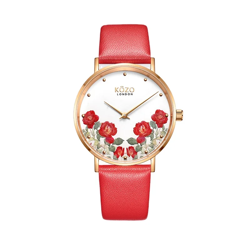 Водонепроницаемые кварцевые часы с обратной стороной из нержавеющей стали, модные женские кварцевые часы с кожаным ремешком