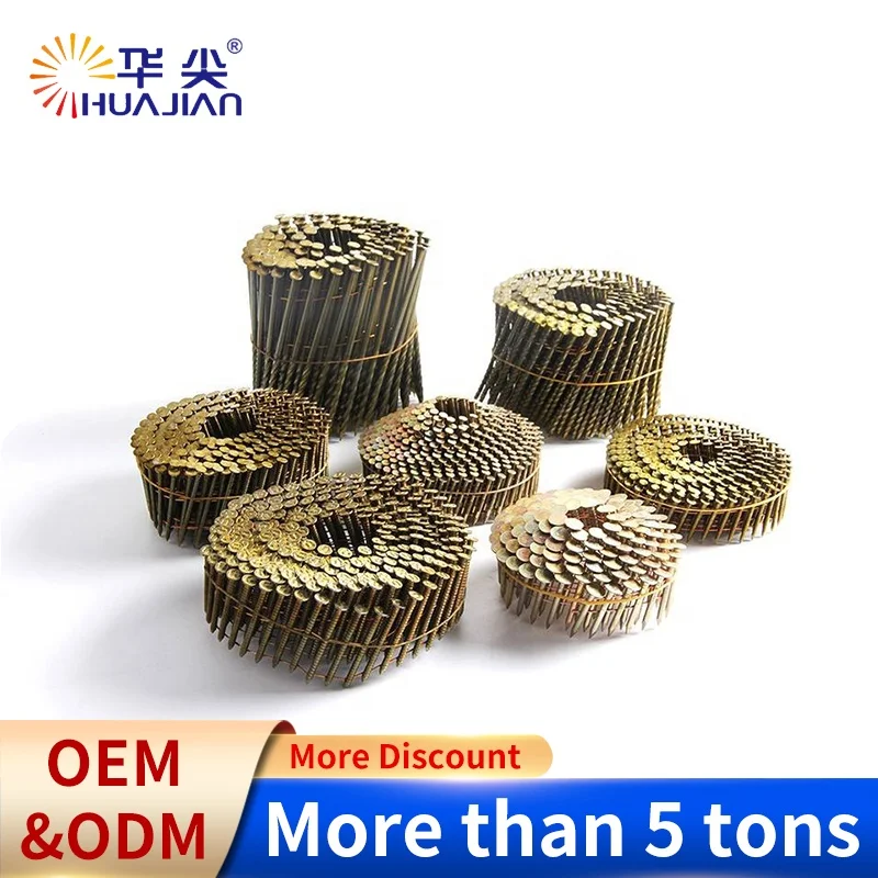 Hottest 2.1*35mm Coil Nail Aluminium Ring Shank Roofing Nails